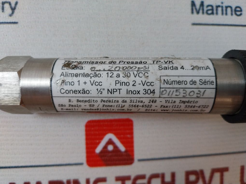 Jonhis Tp-vk Pressure Transmitter 12A 30 Vcc