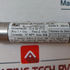 Jonhis Tp-vk Pressure Transmitter 12A 30 Vcc
