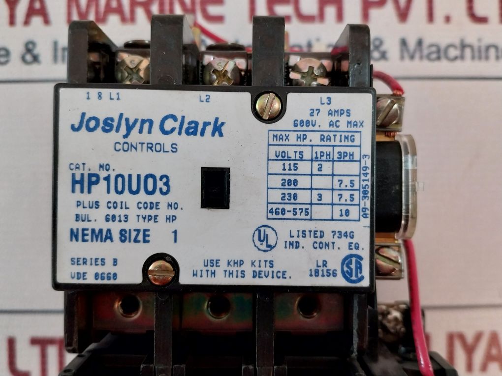 Joslyn Clark Hp10U03 Motor Starter