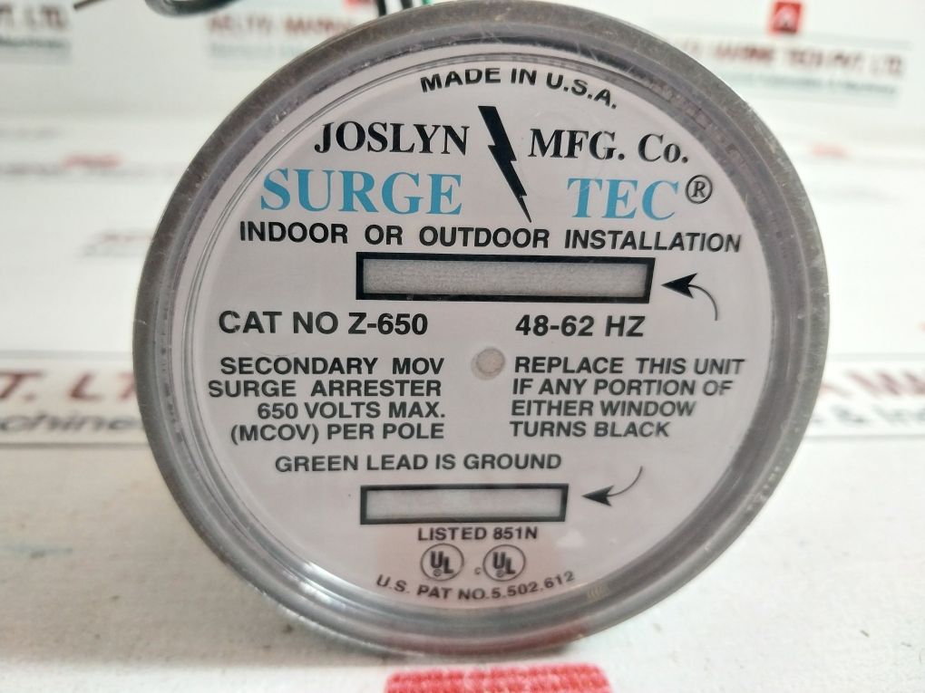 Joslyn Z-650 Secondary Mov Surge Arrester 48-62Hz