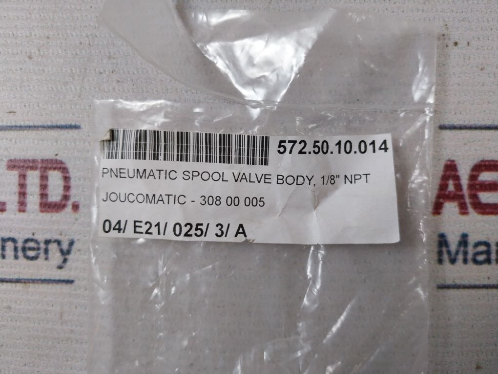 Joucomatic 30800005 Pneumatic Spool Valve Body, 1/8” Npt