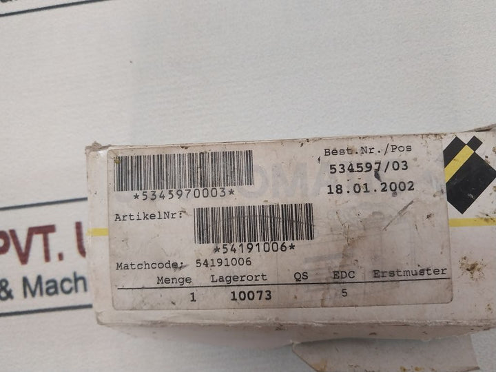 Joucomatic 54191006 Spool Valve 60°C