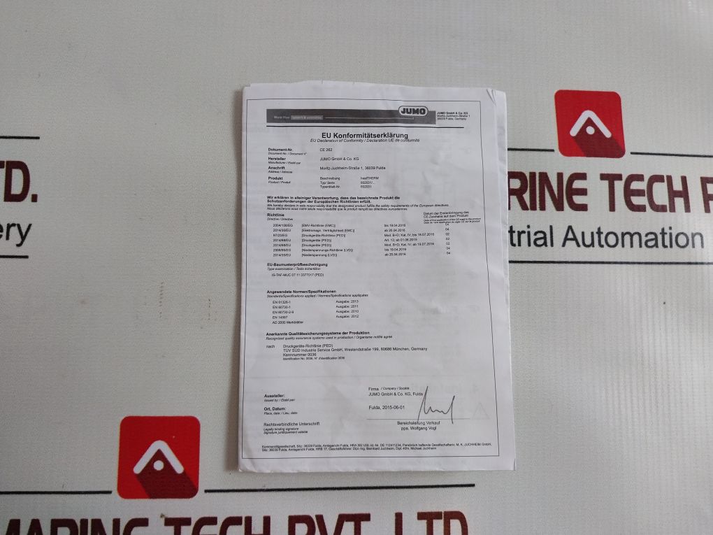 Jumo 602031/81 Thermostat 025302030101834