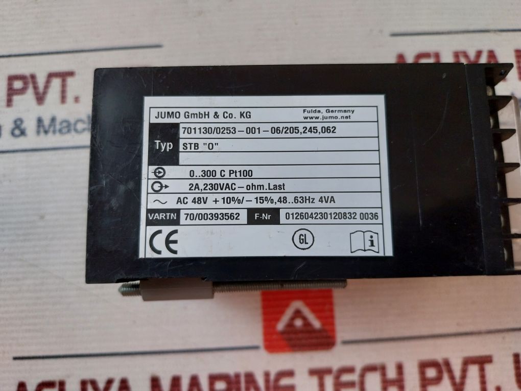 Jumo 701130/0253-001-06/205,245,062 Temperature Limiter