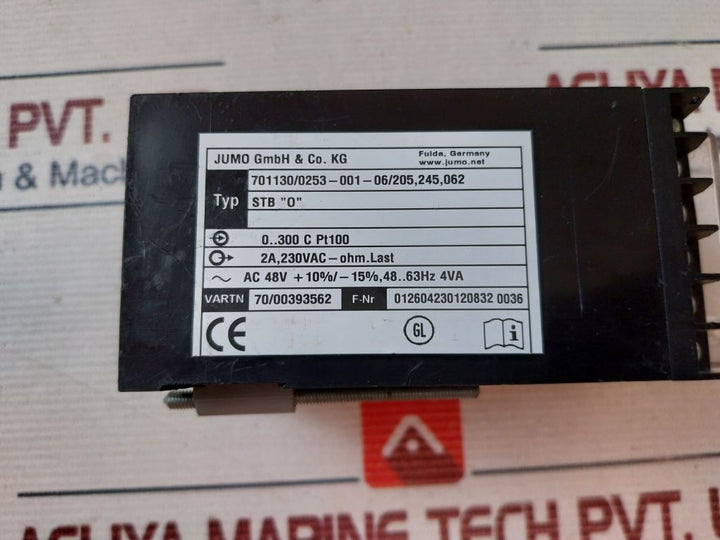Jumo 701130/0253-001-06/205,245,062 Temperature Limiter