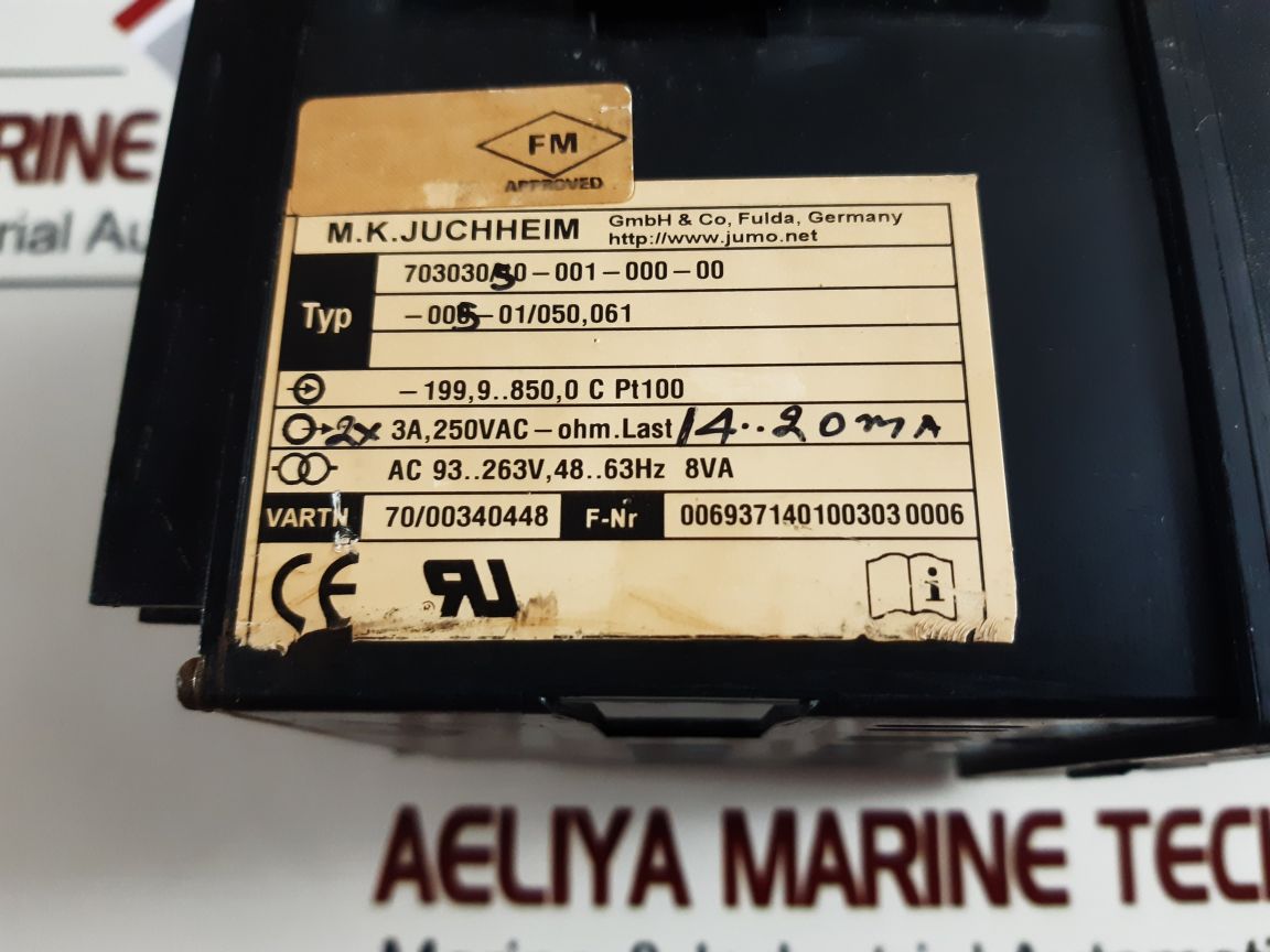 Jumo 703030/50-001-000-00 temperature controller