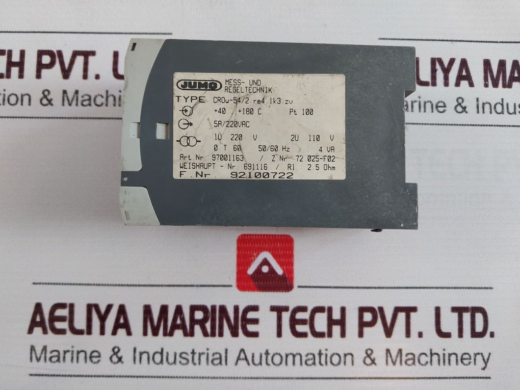 Jumo Cr0W-54/2.Re4.Ik3.Zv Temperature Controller 5A/220Vac