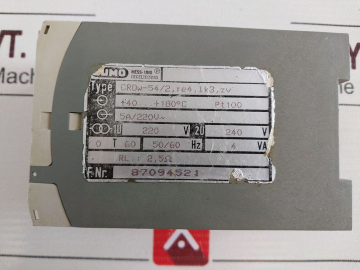 Jumo Crow-54/2, Re4, 1K3, Zv Temperature Controller