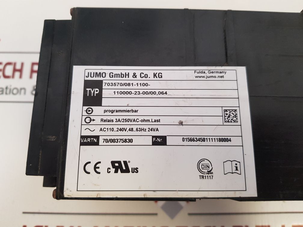 Jumo dicon 500 temperature controller 703570/081-1100-110000-23-00/00,064