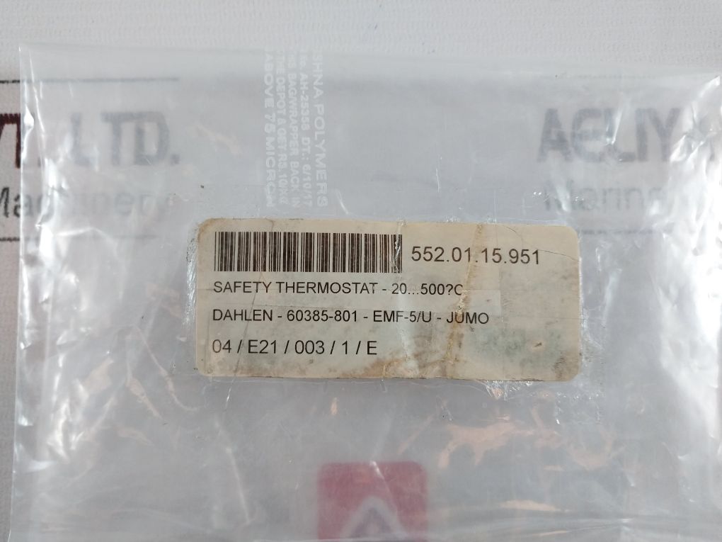 Jumo Em-5 /N2 Safety Thermostat