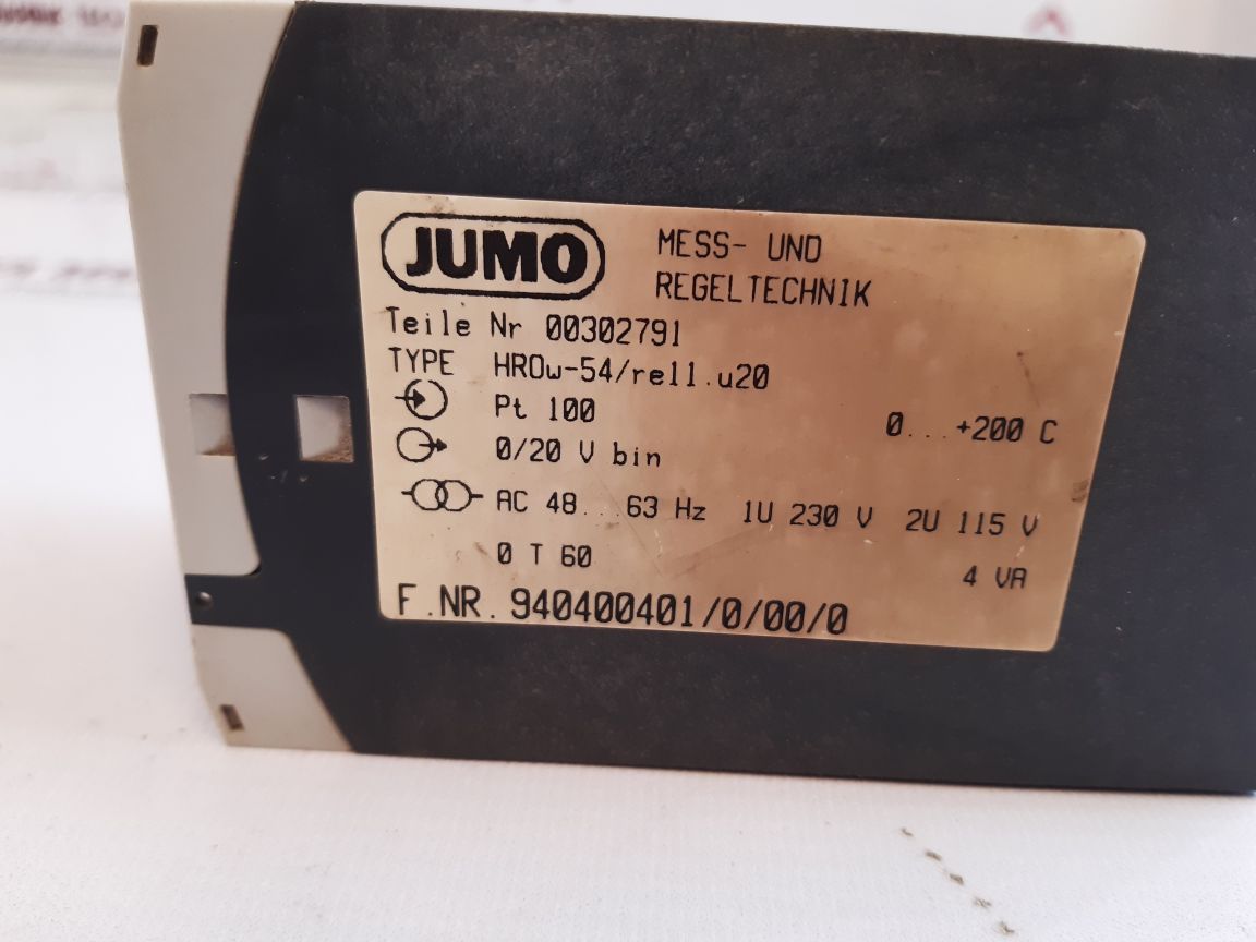 Jumo Hrow-54Re11.U20 Temperature Controller