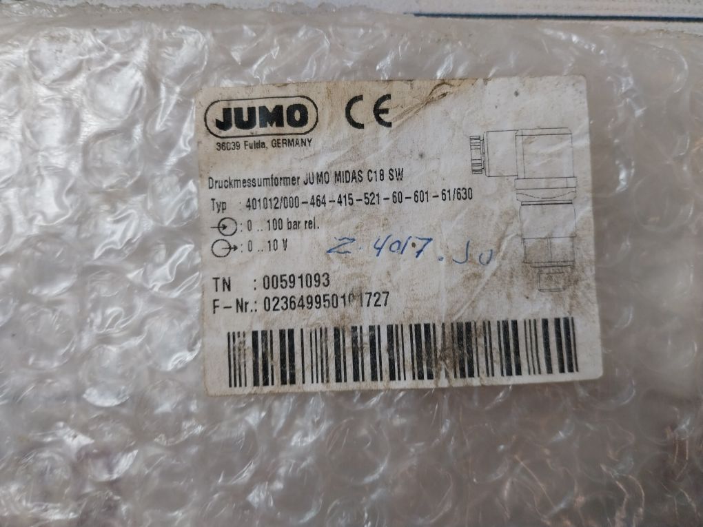 Jumo Midas C18 Sw Pressure Transmitter