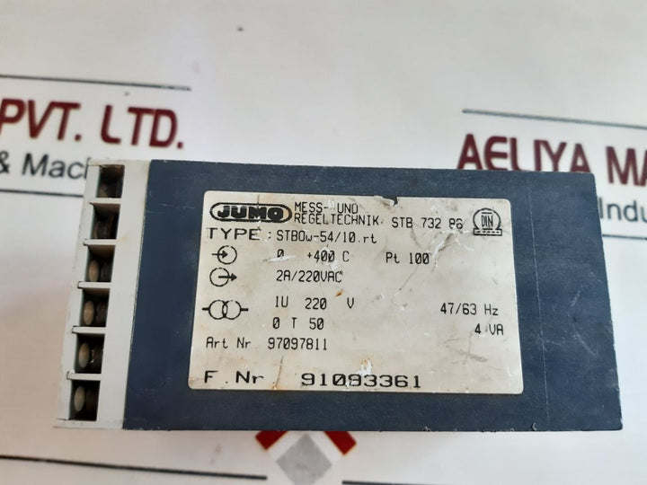 Jumo Stb0W-54/10.Rt Temperature Controller 47/63 Hz