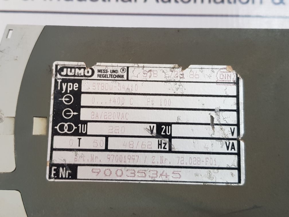 Jumo Stb0W-54/10 Temperature Controller Stb0W-54/10