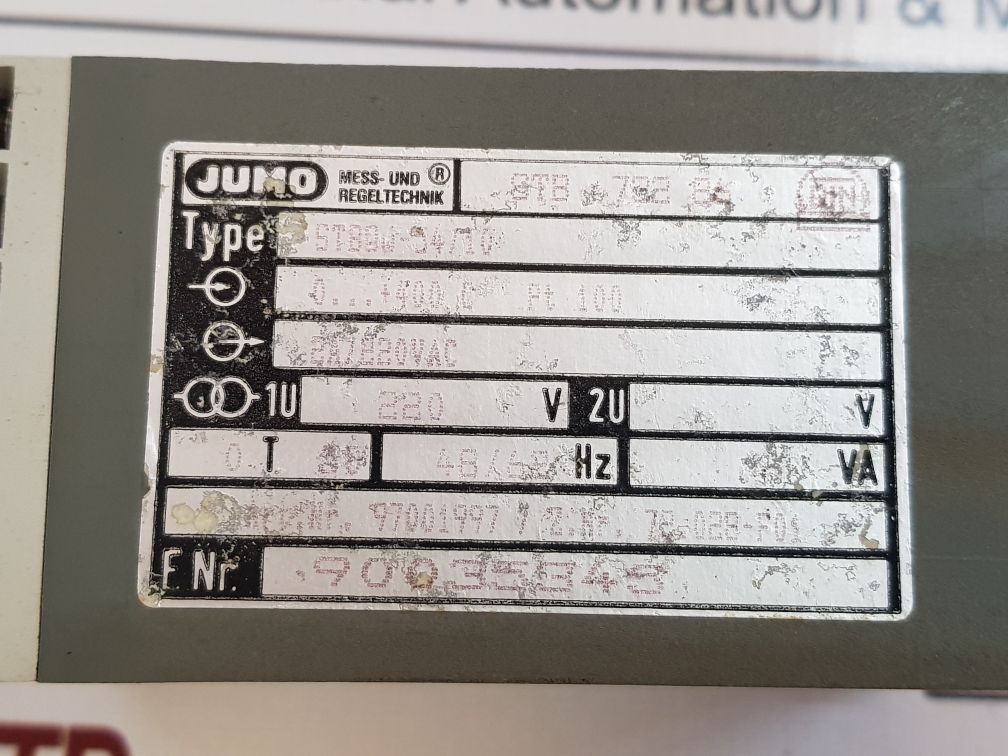 Jumo Stb0W-54/10 Temperature Controller Stb0W-54/10