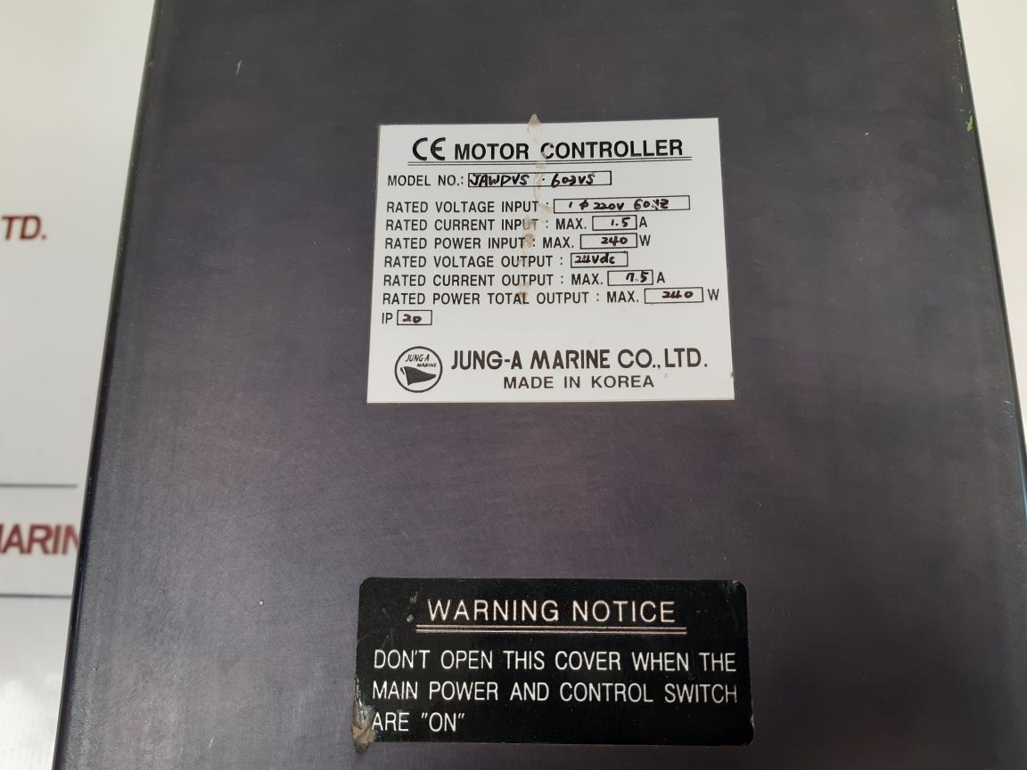 Jung-a Marine Jawdvs-603Vs Motor Controller