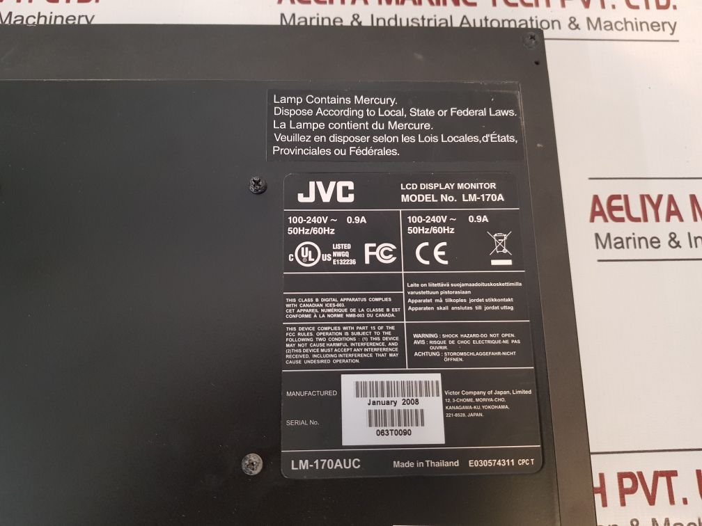 Jvc Lm-170A Lcd Display Monitor