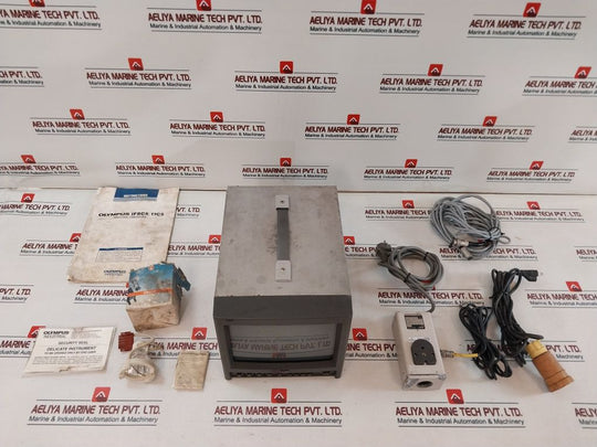Jvc Tm-1010Pn Video Monitor Tk-c1481Eg Color Video Camera 3239 Photo Optic Lamp With Connector Cables