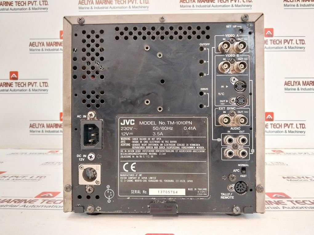 Jvc Tm-1010Pn Video Monitor Tk-c1481Eg Color Video Camera 3239 Photo Optic Lamp With Connector Cables