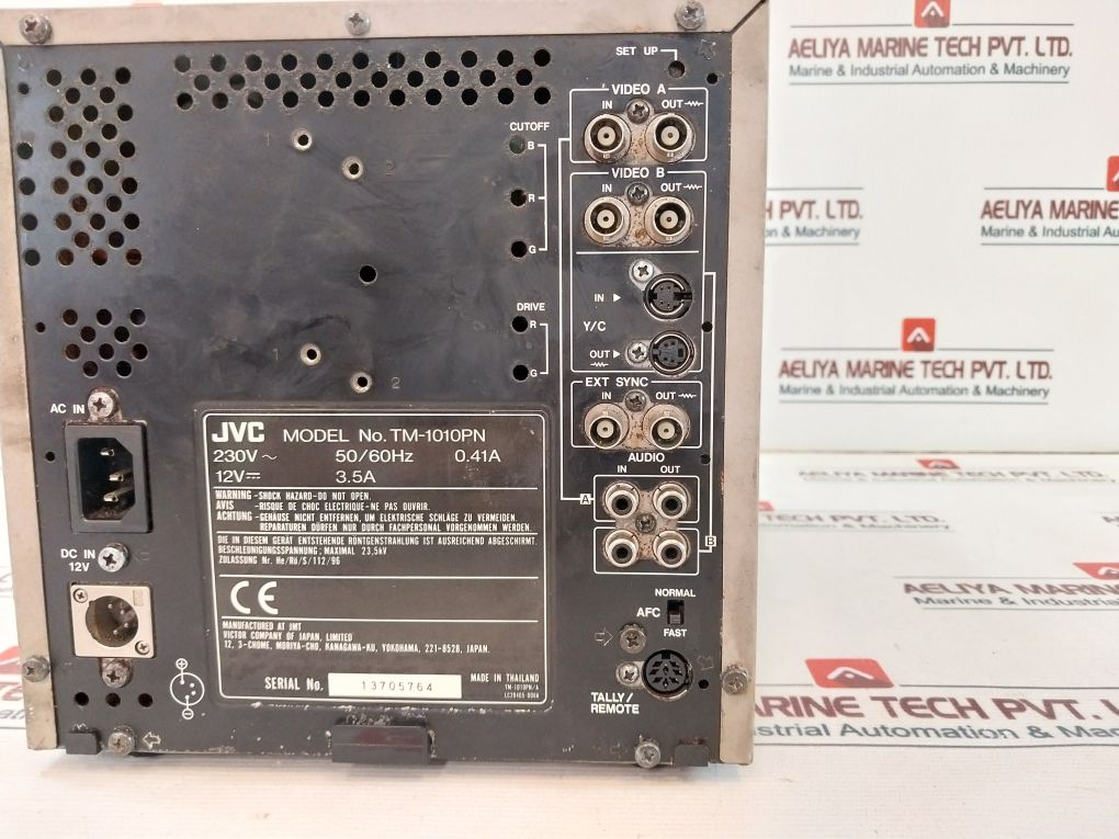 Jvc Tm-1010Pn Video Monitor Tk-c1481Eg Color Video Camera 3239 Photo Optic Lamp With Connector Cables