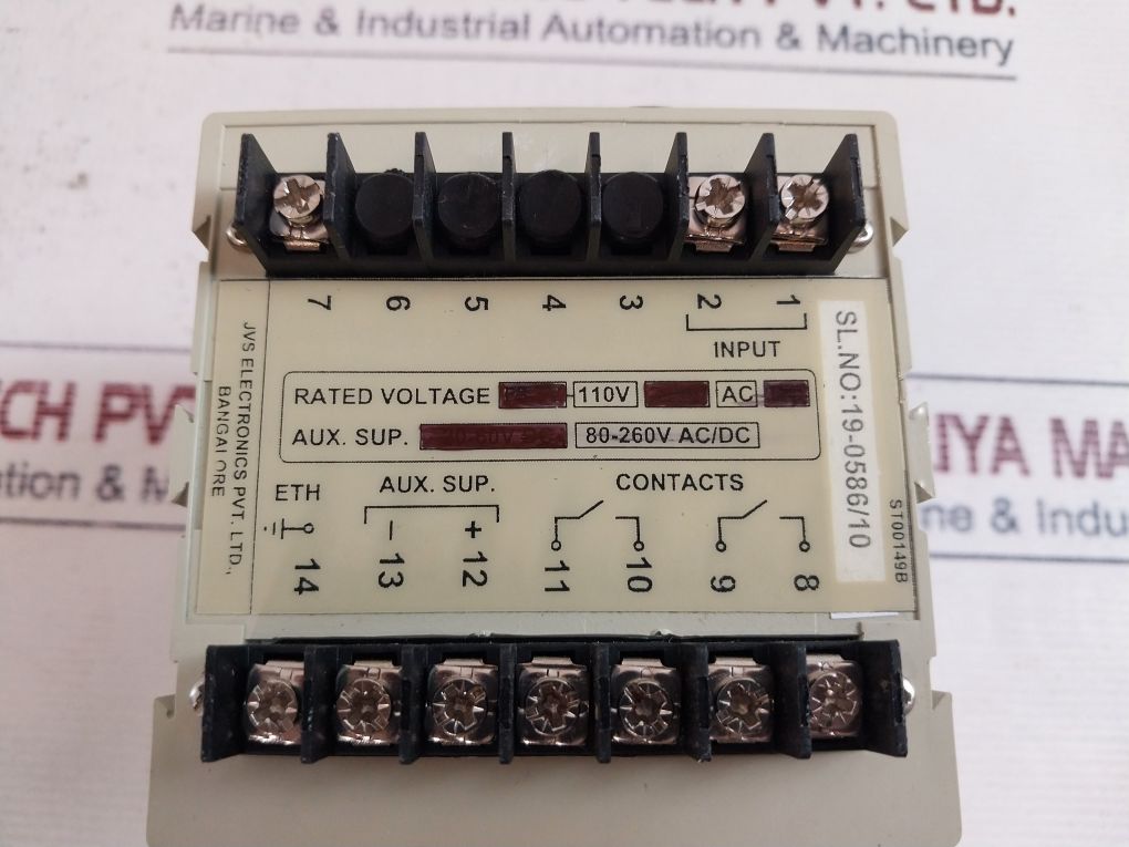 Jvs Electronics Jrv 962 Neutral Displacement Relay 110V Ac