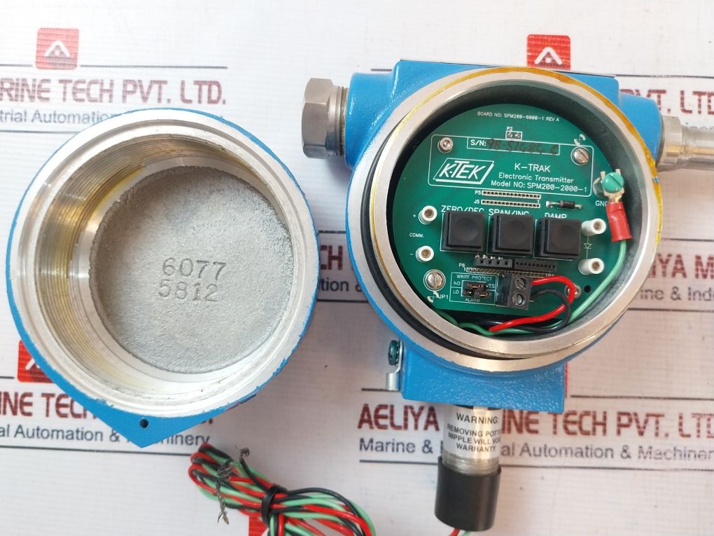 K-tek Spm200/Tc/Loc/34” Pressure Transmitter Spm200-2000-1 Rev.A