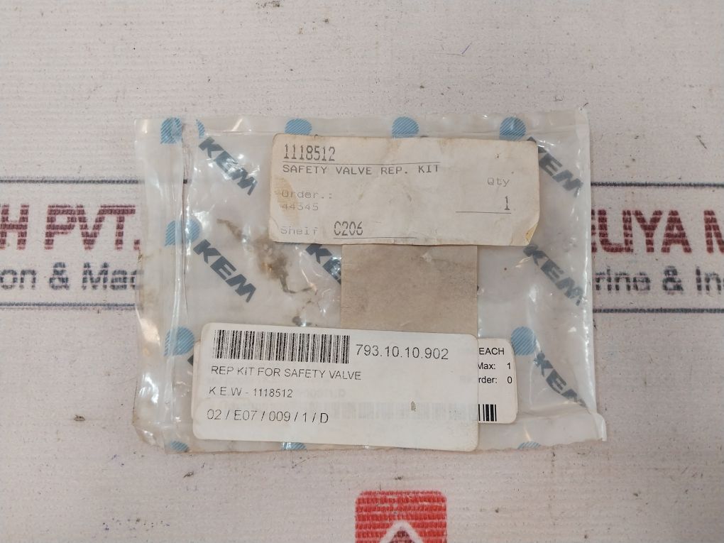 K.E.W 1118512 Repair Kit For Safety Valve