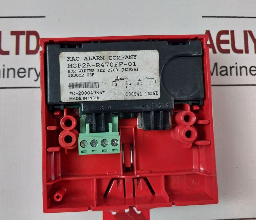 Kac Alarm Mcp2A-r470Ff-01 Manual Call Point