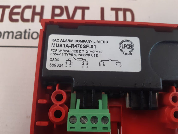Kac Mus1A-r470Sf-01 Conventional Resettable Call Point