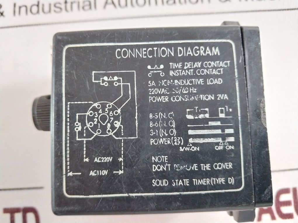 Kacon Tds-2206M Solid State Timer 220 Vac 50/60 Hz