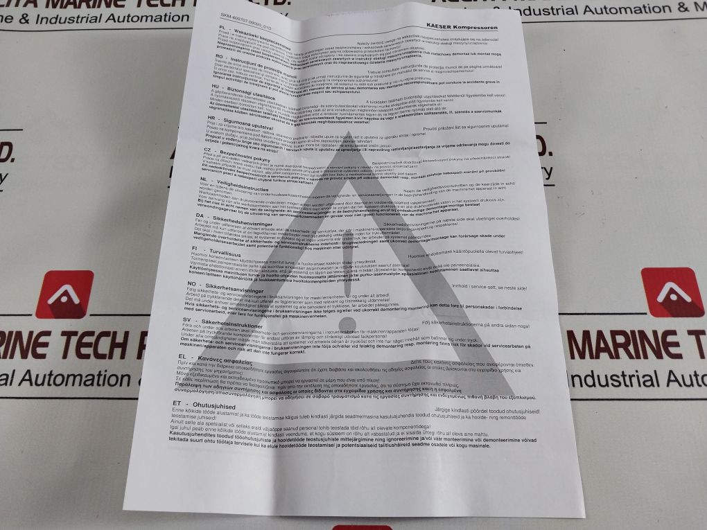 Kaeser 400707.00020 Vent Valve Auxiliary Repair Kit