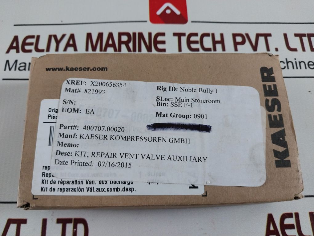 Kaeser 400707.00020 Vent Valve Auxiliary Repair Kit