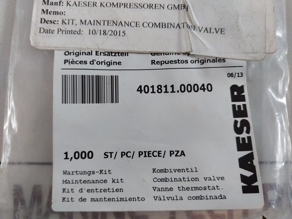 Kaeser 401811.00040 Combination Valve Maintenance Kit