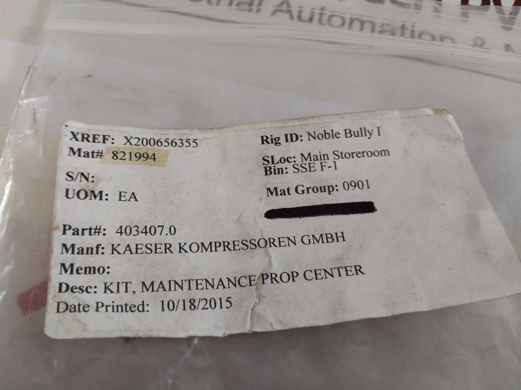 Kaeser 403407.0 Combination Valve Repair Kit/Maintenance Kit