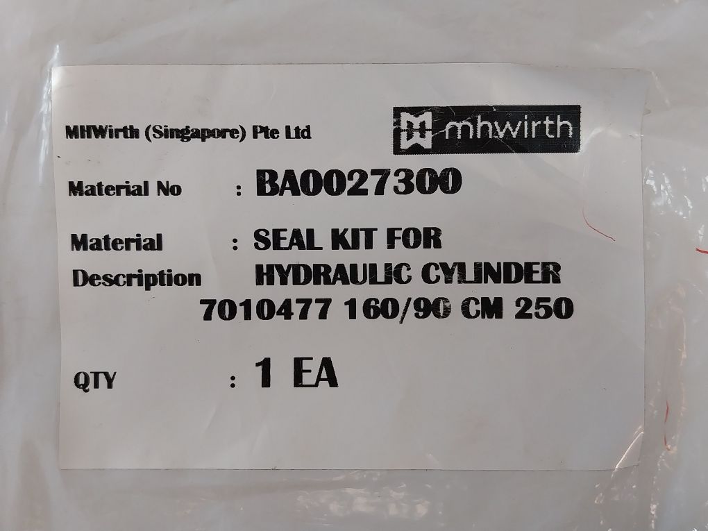 Kastas 90-105-12 Seal Kit For Hydraulic Cylinder Ba0027300