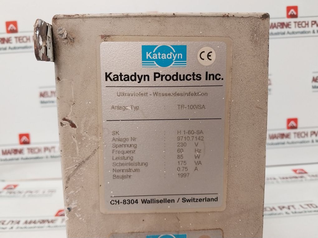Katadyn Tr-100/Sa Ultraviolet Water Disinfection 230V 60 Hz