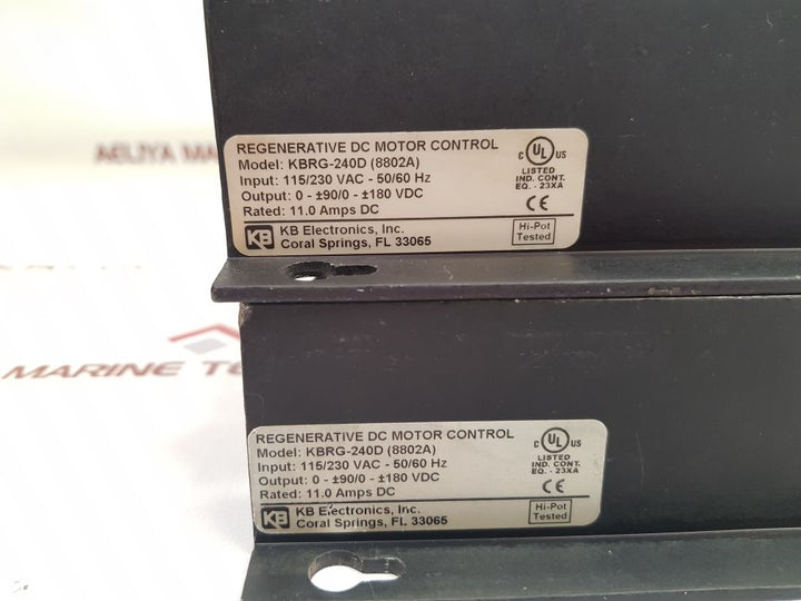 Kb Electronics Kbrg-240D(8802A) Regenerative Dc Motor Control