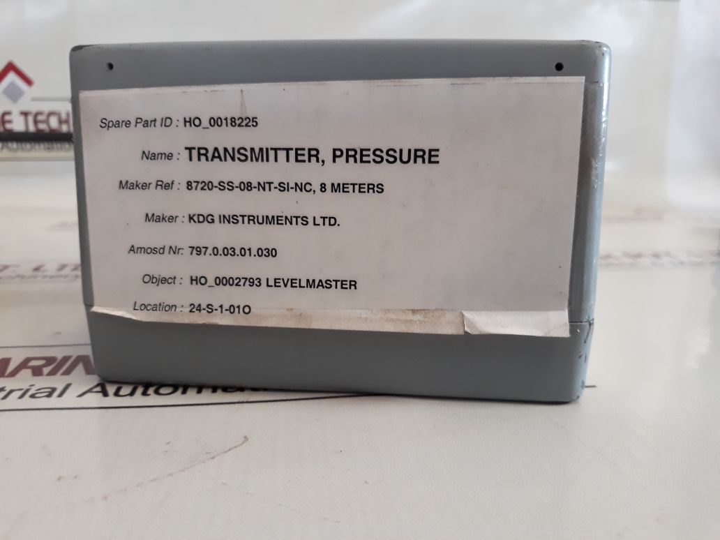Kdg Instruments 8720/Ab/08/Nt/Si/Nc Electronic Pressure Transmitter