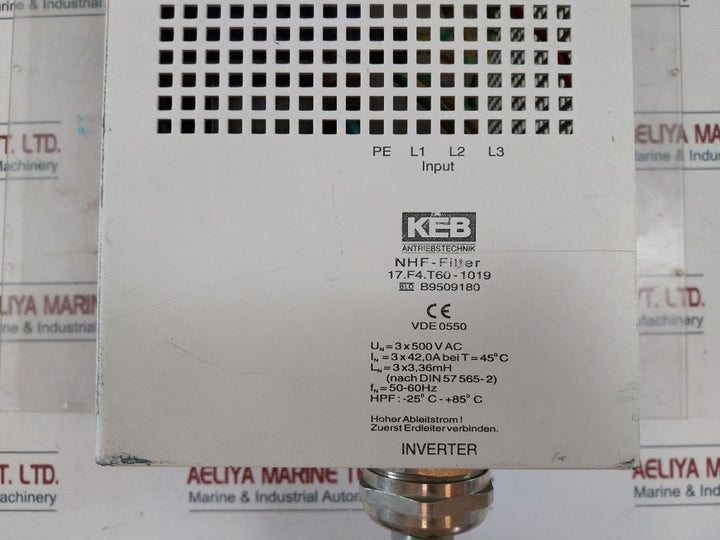 Keb 17.F4.T60-1019 Nhf Filter / Inverter 50-60Hz