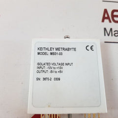 Keithley Metrabyte Mb31-03 Isolated Voltage Input Module
