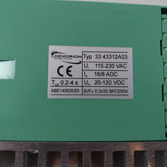 Kendrion 33 43312A03 Single-phase Overexcitation Rectifier
