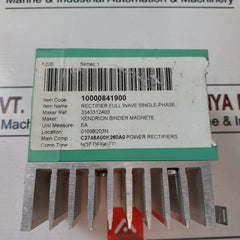 Kendrion 33 43312A03 Full Wave Single Phase Rectifier 115-230 Vac