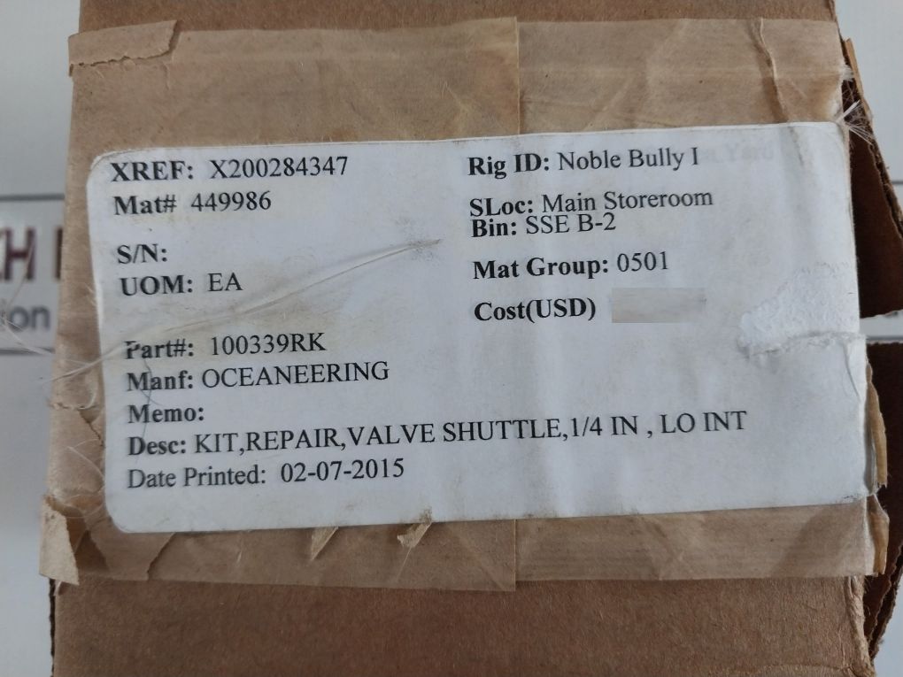 Kepner 2934 Adf14 Shuttle Valve Repair Kit