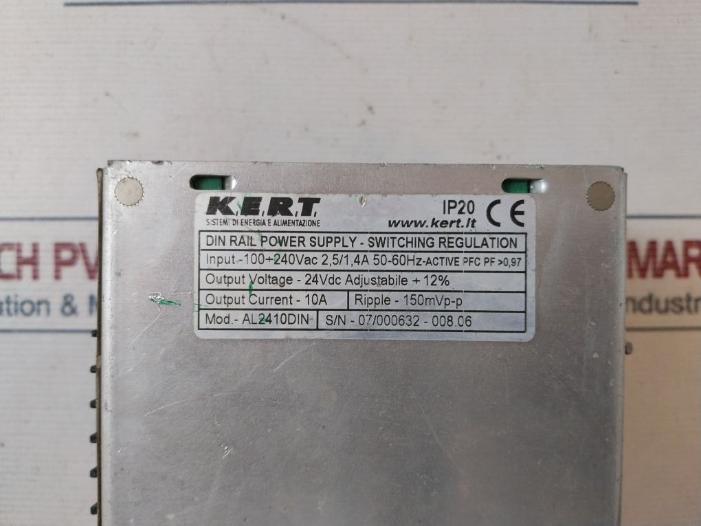 Kert Al2410Din Switching Power Supplies 100-240Vac 10A