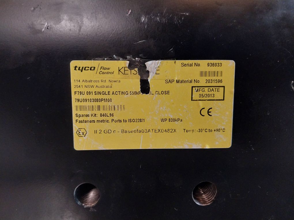 Keystone 840L96 Pneumatic Actuator