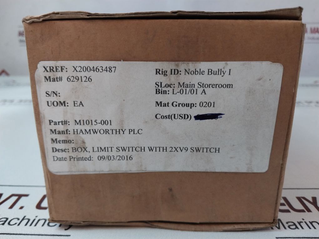 Keystone Lp-0B201Bn00-00-0R1 Limit Switch Box