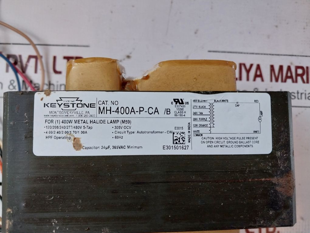 Keystone M400Ml5Ac4M500K Ballast Kit Mh-400A-p-ca /B Transformer