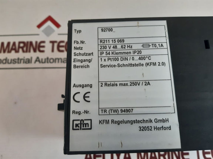 Kfm 92700 Compact Controller 230V 48…62Hz