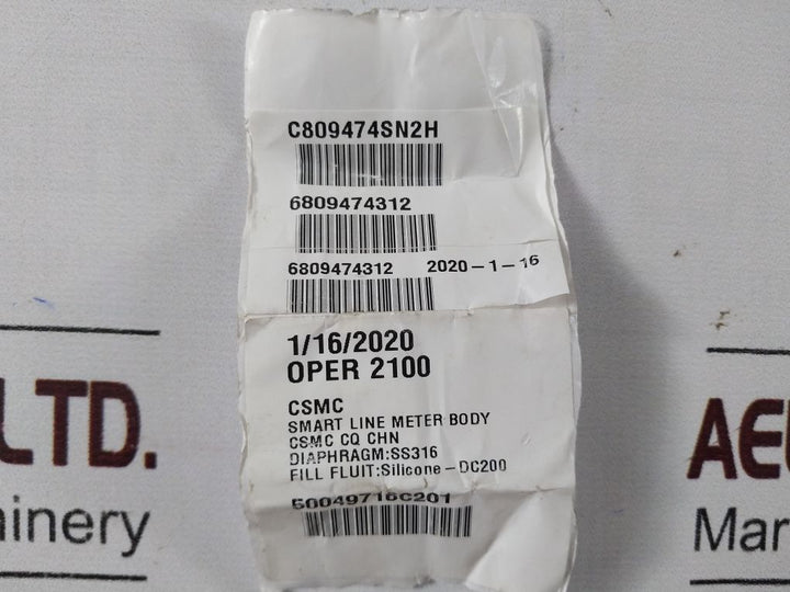 50049716C201 Valve Kg23 5X876 Smart Line Meter Body