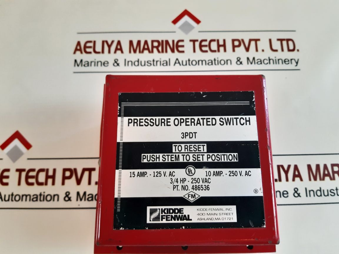 Kidde-fenwal 3Pdt Pressure Operated Switch